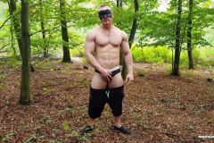 Hottie-muscle-boy-Maskurbate-Zahn-strokes-uncut-cock-outdoors-4-porno-gay-pics