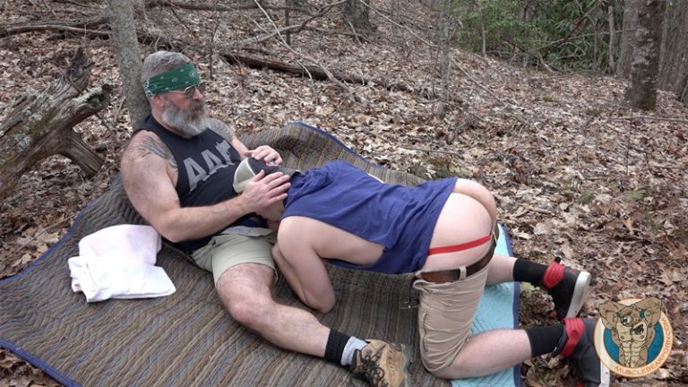 Muscle Bear Porn looking bear cock outdoor woods 007 gay porn pics 768x432 - Muscle Bear Porn fucking Scott Ryder outdoor in the woods